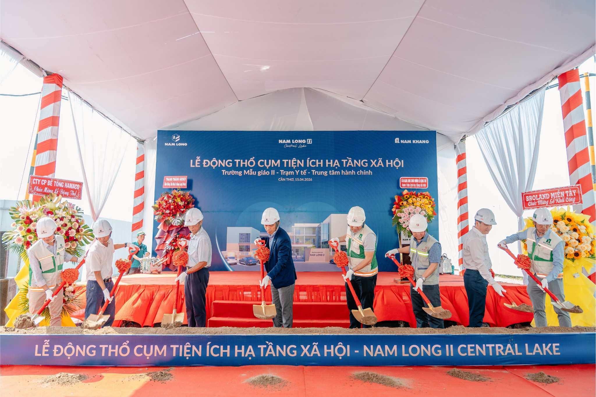  Cụm tiện ích y tế, giáo dục tại Nam Long II Central Lake được khởi công vào tháng 4/2026. 