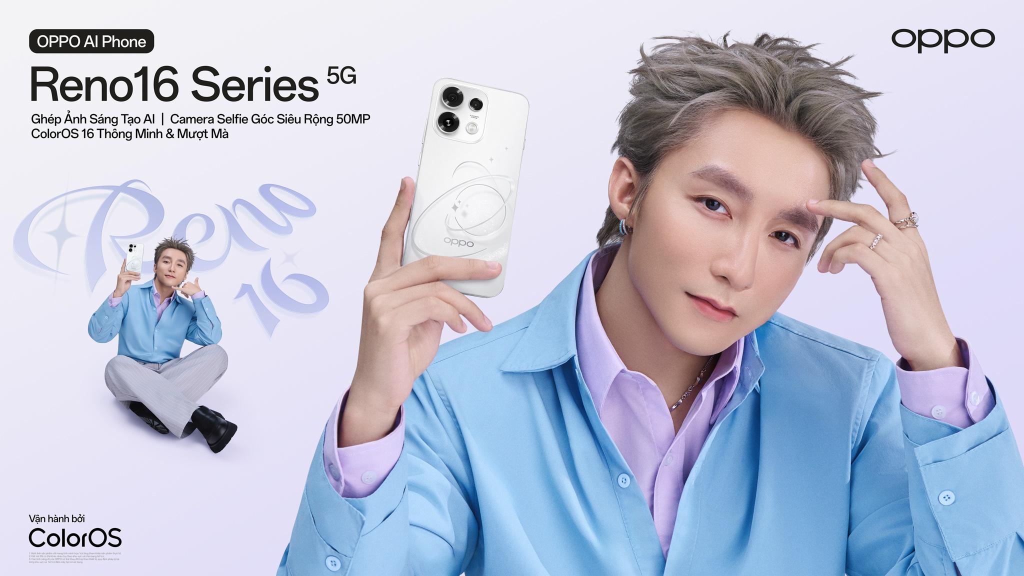  Oppo Reno16 series 5G rực rỡ cùng đại sứ thương hiệu Sơn Tùng M-TP. Ảnh chụp từ fanpage. 