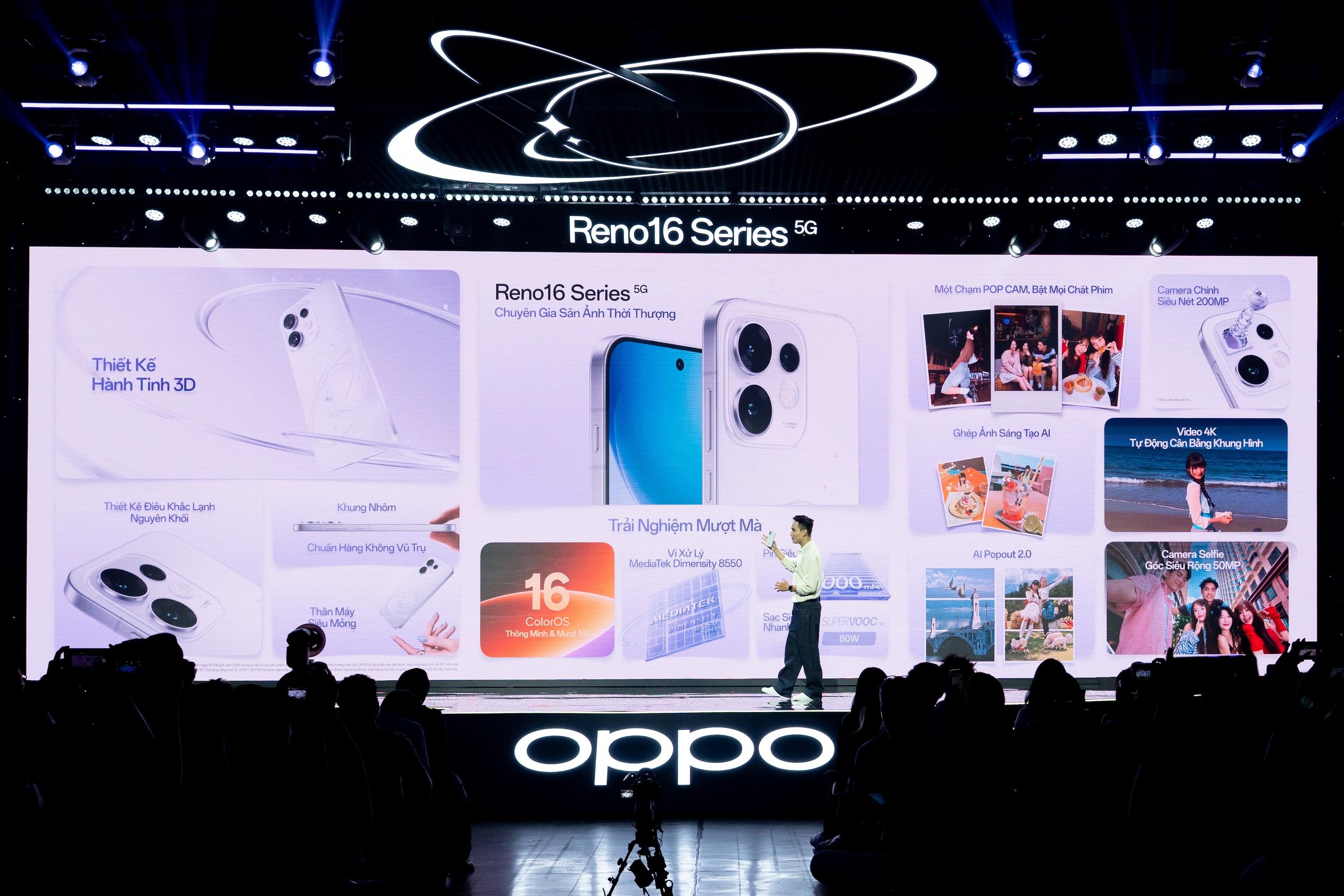 Oppo Reno16 series 5G lên kệ tại Việt Nam với đa dạng phiên bản từ mẫu máy, màu sắc, dung lượng bộ nhớ và giá bán chính hãng từ 14,99 triệu đồng. Từ nay đến hết 10/7, người dùng đặt sớm Reno16 series 5G sẽ nhận bộ quà tặng đặc biệt trị giá 10 triệu đồng gồm: Gói đặc quyền Premium Service+ (bảo hành 24 tháng, bảo hiểm rơi vỡ 6 tháng, bảo hành mặt lưng 12 tháng, sửa chữa nhanh trong 1 giờ); thu cũ đổi mới trợ giá đến 5 triệu đồng; trả góp 0% lãi suất; giảm ngay 1 triệu đồng khi mua kèm Oppo Bubble; tặng 400.000 đồng khi mua tai nghe Oppo Enco Air3/Air4c. Độc giả truy cập tại đây để biết thêm chi tiết.