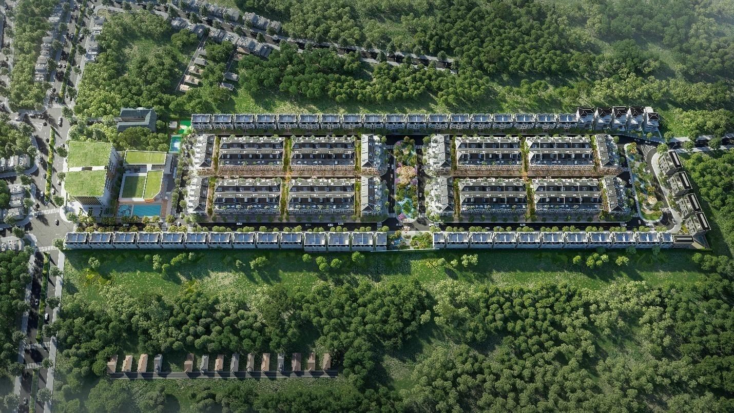 Salacia Villas có quy mô 7,2 ha, được quy hoạch bài bản, đề cao tính riêng tư. Ảnh phối cảnh.