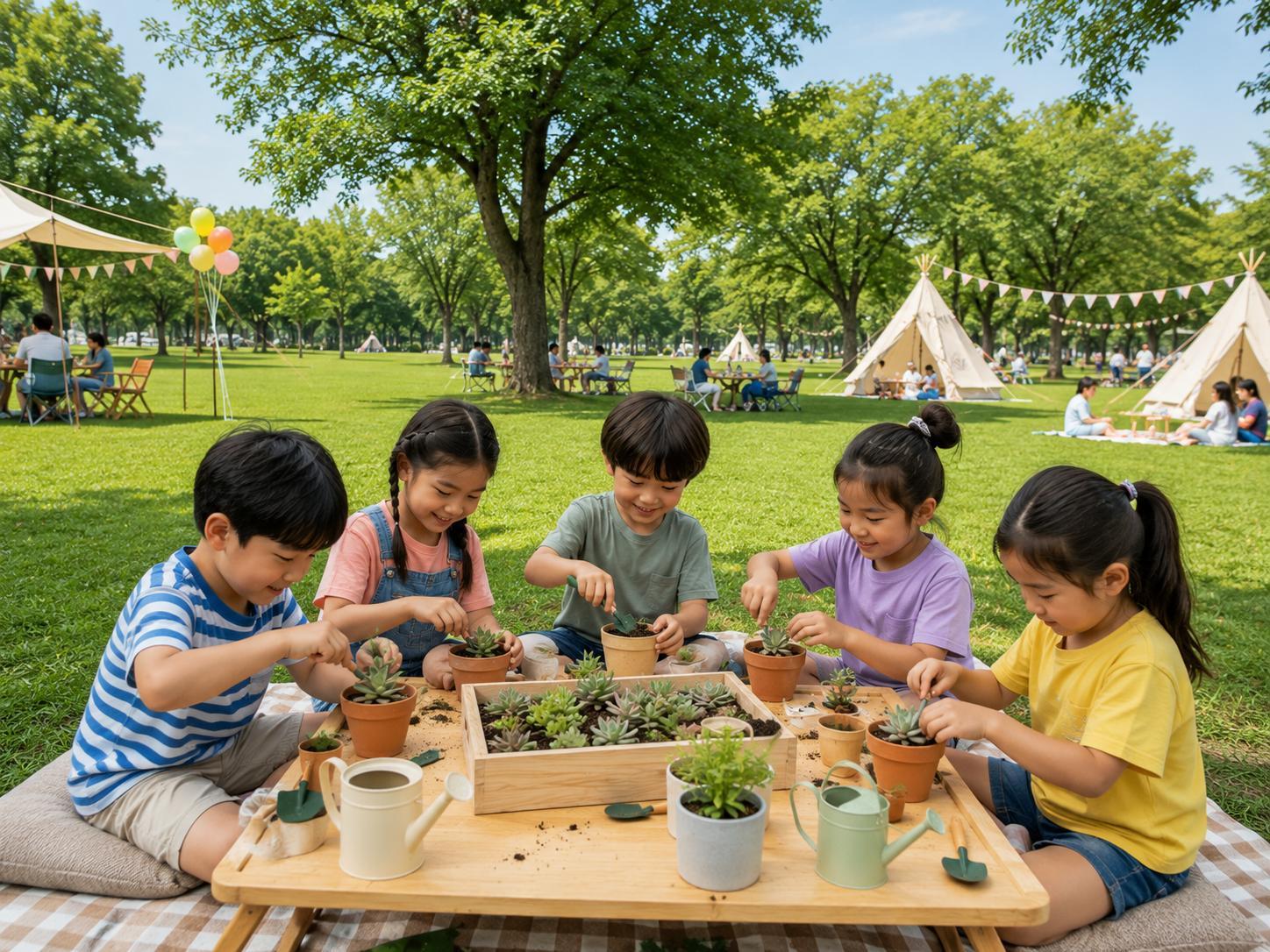 Thế giới tự nhiên là kho “học cụ” sống động, kích thích trí tò mò và khả năng khám phá ở trẻ. Hình ảnh có yếu tố AI.