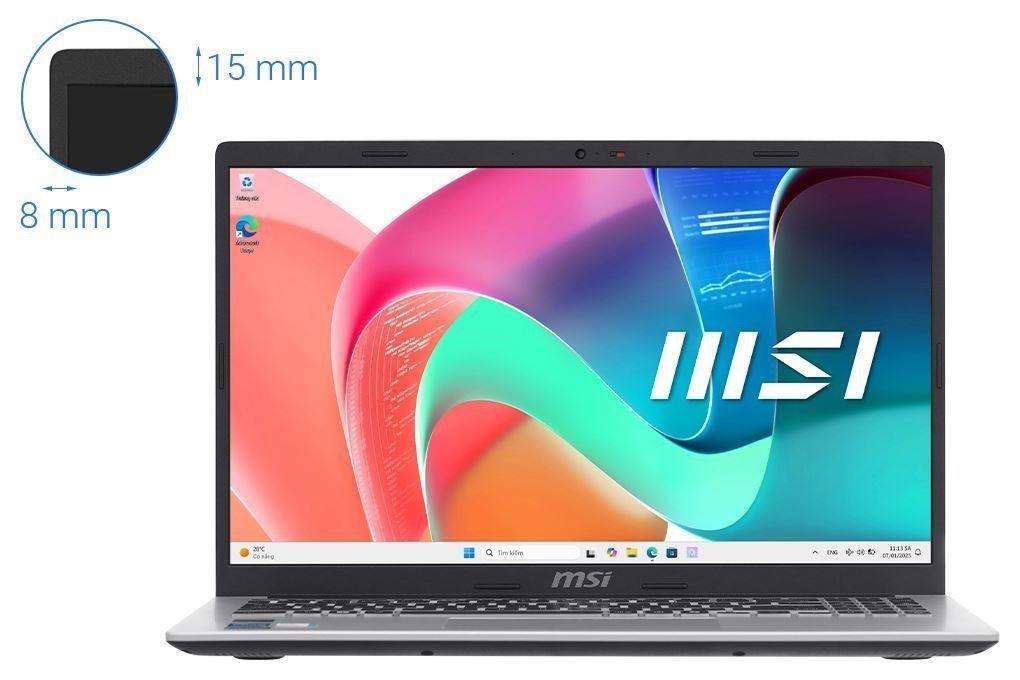  MSI Modern 15 phù hợp nhóm người dùng ưu tiên thiết kế mỏng nhẹ cho học tập và làm việc hàng ngày. 