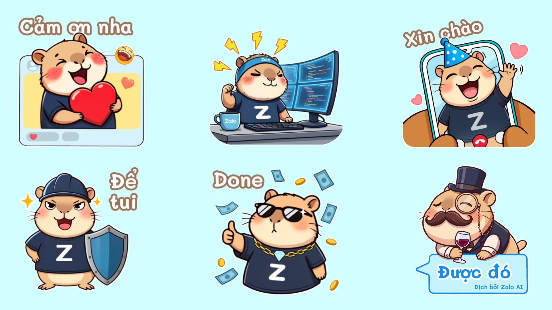  Bộ stickers đang nhận được sự quan tâm từ người dùng. 