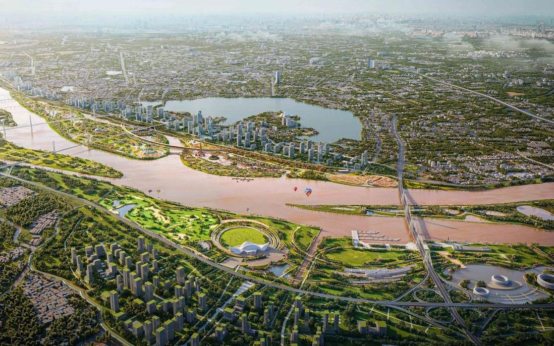  Hà Nội chuyển đổi mô hình phát triển đô thị từ “đơn cực tập trung” sang “đa cực - đa trung tâm. Ảnh phối cảnh. 