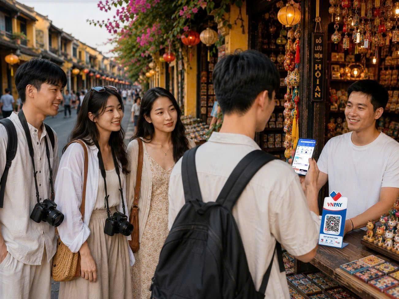  Hộ kinh doanh tìm kiếm giải pháp thanh toán xuyên biên giới để phục vụ khách quốc tế. Ảnh có sử dụng yếu tố AI. 