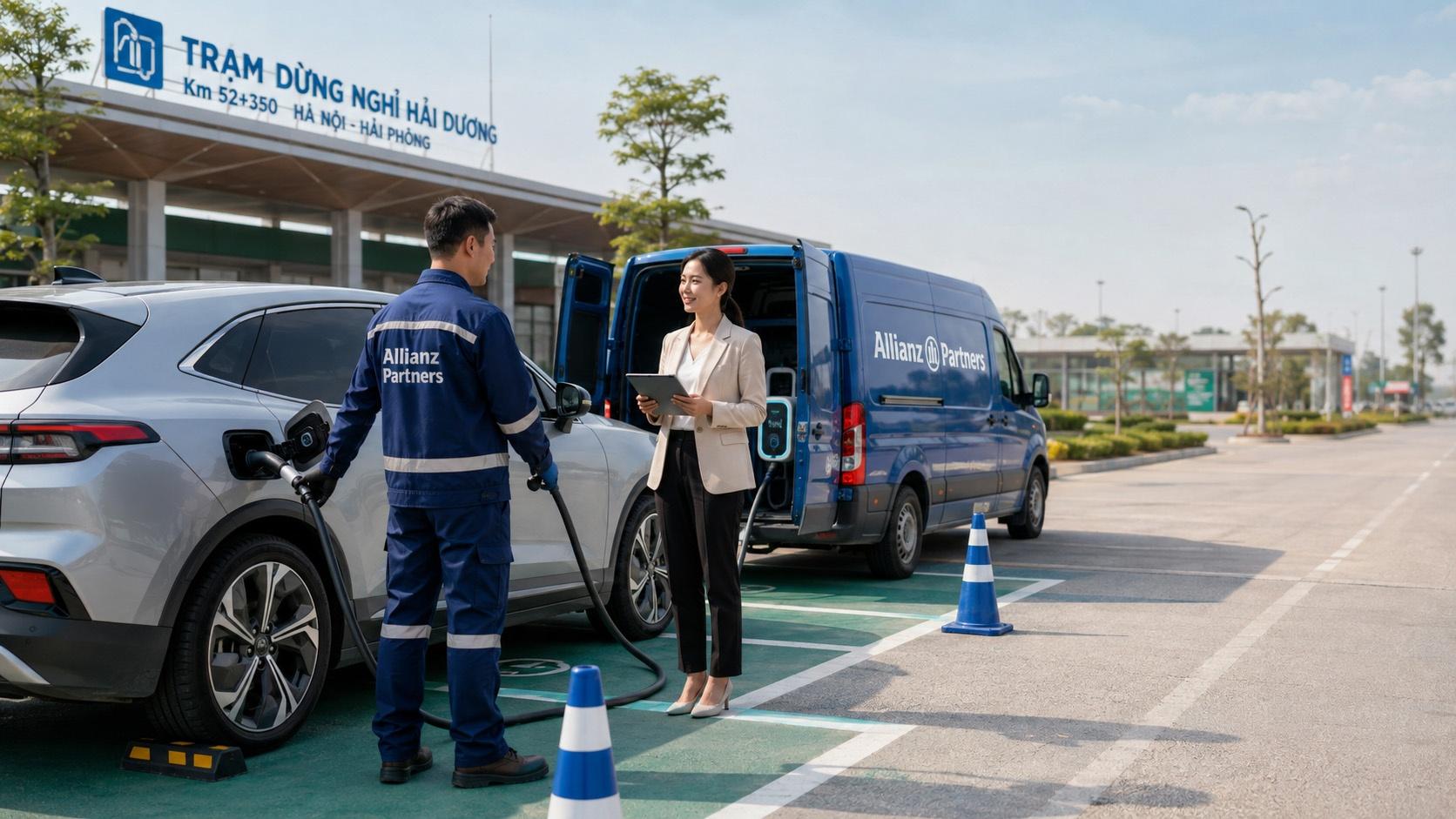 Dịch vụ cứu hộ RSA 24/7 - quyền lợi tặng kèm giúp chủ xe thêm an tâm trên mỗi hành trình. Ảnh có sử dụng yếu tố AI.