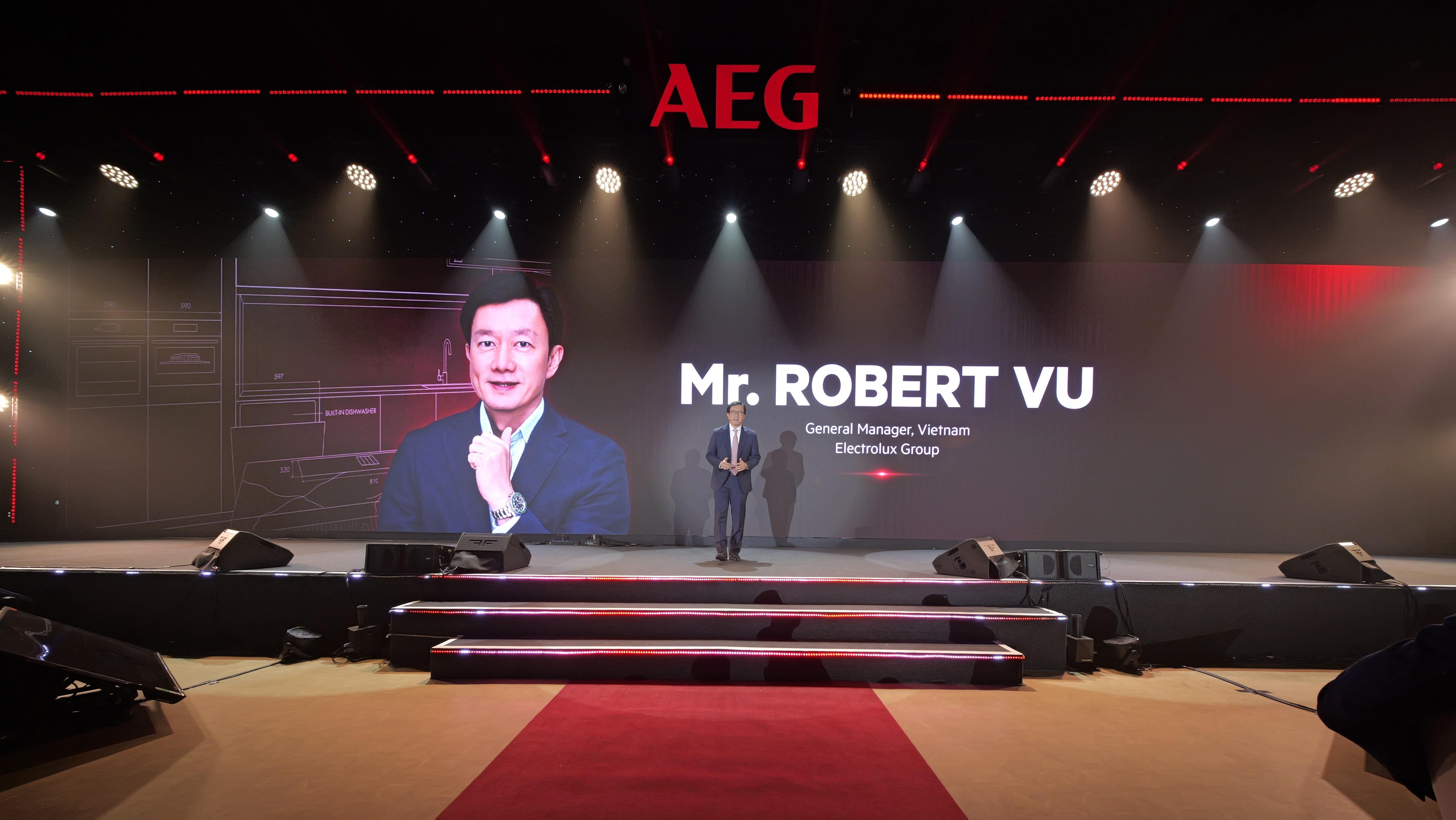  Ông Robert Vũ, Tổng giám đốc Electrolux Group tại Việt Nam, phát biểu trong sự kiện ra mắt thị trường Việt Nam. 