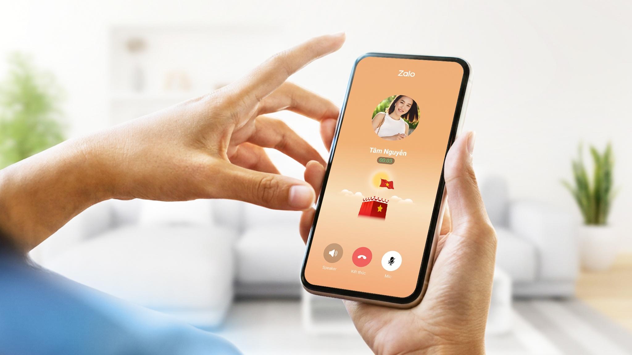  Zalo ra mắt bộ giao diện cuộc gọi mới dành riêng cho ngày Tết Độc Lập. 