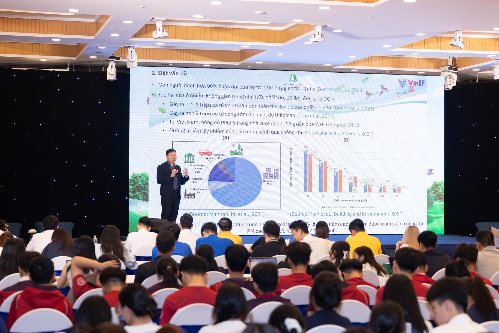 Dự án V-IndoorCARE ứng dụng trí tuệ nhân tạo giám sát chất lượng không khí của Trường Đại học VinUni.