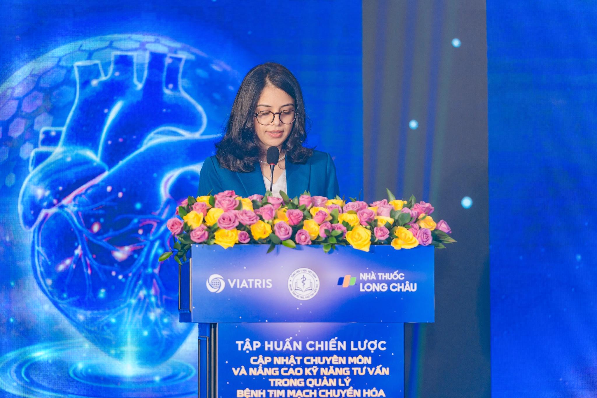 Bà Radhika Bhalla, Tổng giám đốc Viatris Việt Nam và Các thị trường liên minh châu Á, phát biểu tại sự kiện.