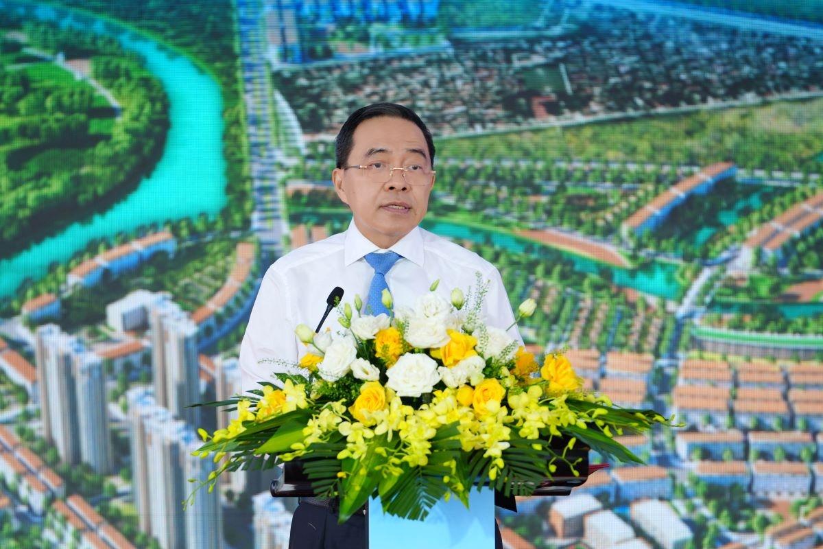 Ông Phạm Thiếu Hoa, Chủ tịch HĐQT CTCP Vinhomes, thành viên Tập đoàn Vingroup, đại diện liên danh nhà đầu tư phát biểu tại sự kiện.