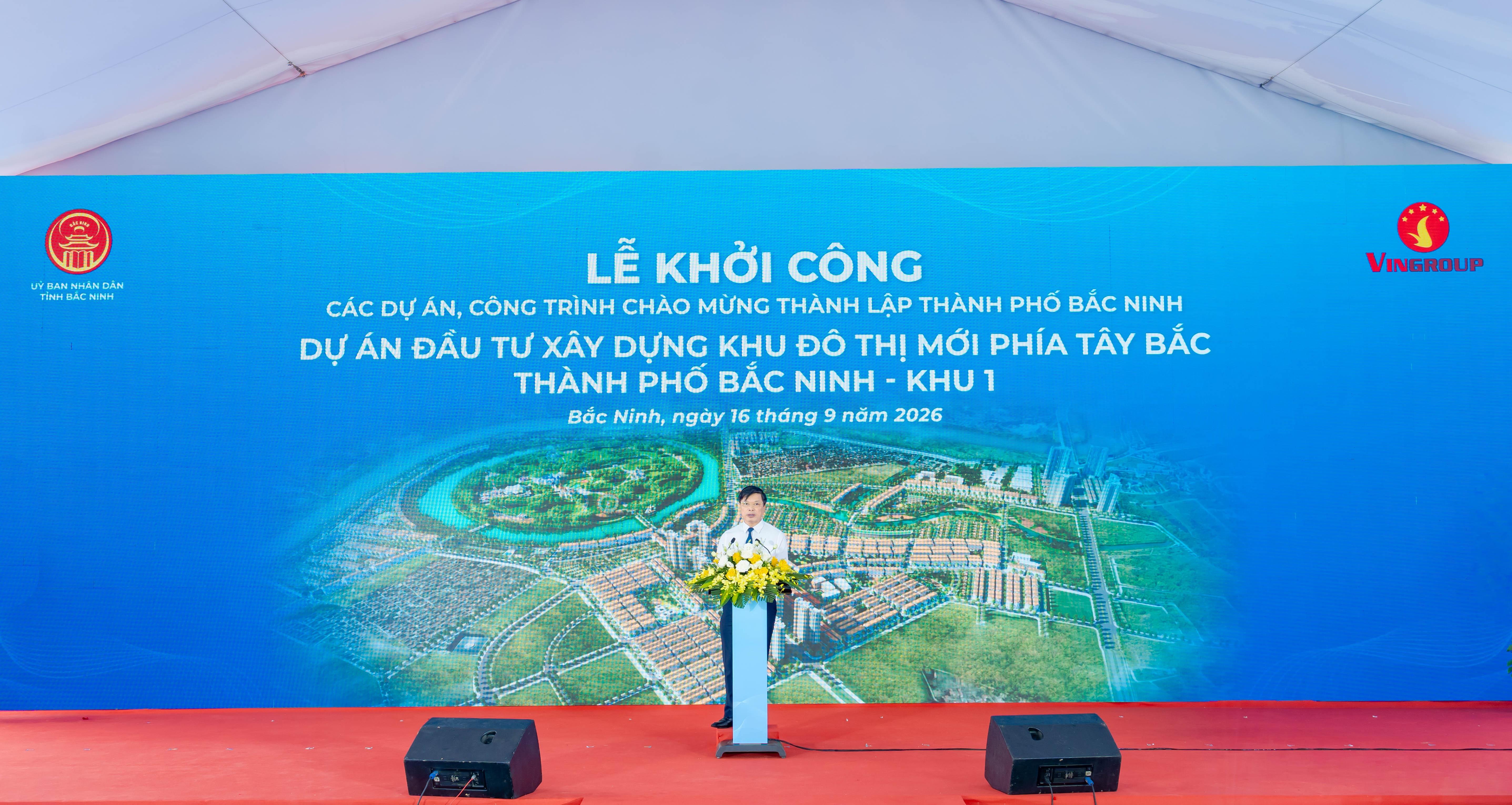 Ông Đào Quang Khải, Phó chủ tịch UBND tỉnh Bắc Ninh, phát biểu chỉ đạo tại sự kiện.