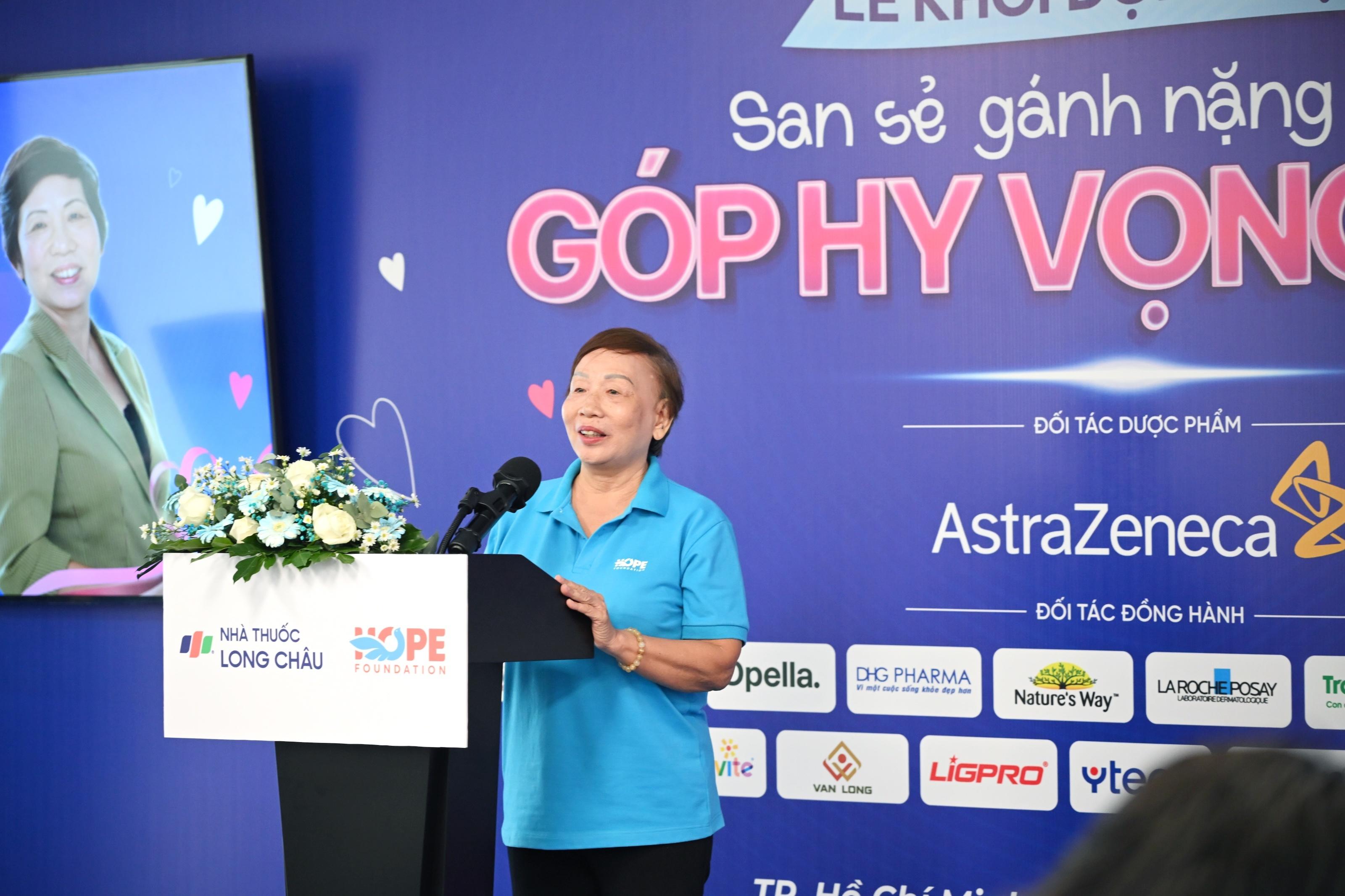  Bà Trương Thanh Thanh, Chủ tịch Hội đồng Quản lý Hope Foundation, chia sẻ về tầm nhìn của chương trình. 