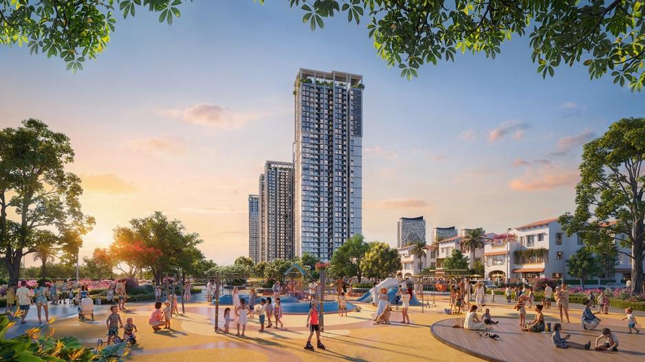 Không gian sống đậm chất biển nhiệt đới. Ảnh phối cảnh: Sun Property.