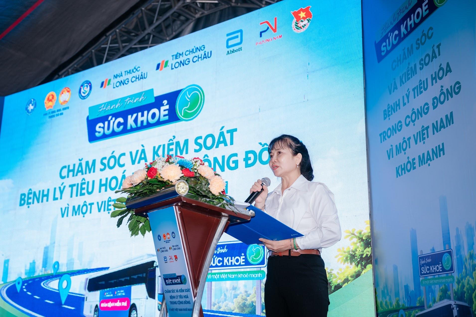  Bà Nguyễn Thị Tuyết Loan, Phó chủ tịch UBND phường Thới Hòa, phát biểu tại sự kiện. 