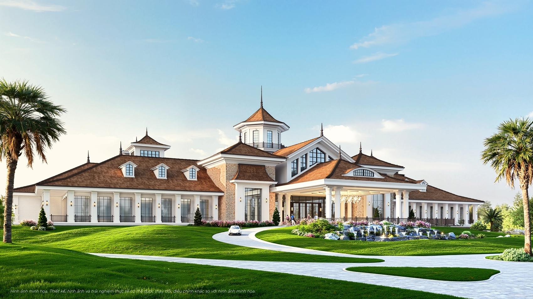  Giữa biển xanh, những tuyệt phẩm golf mang dấu ấn các tên tuổi hàng đầu thế giới mở ra cuộc chơi độc đáo dành cho giới thượng lưu. Ảnh phối cảnh dự án.