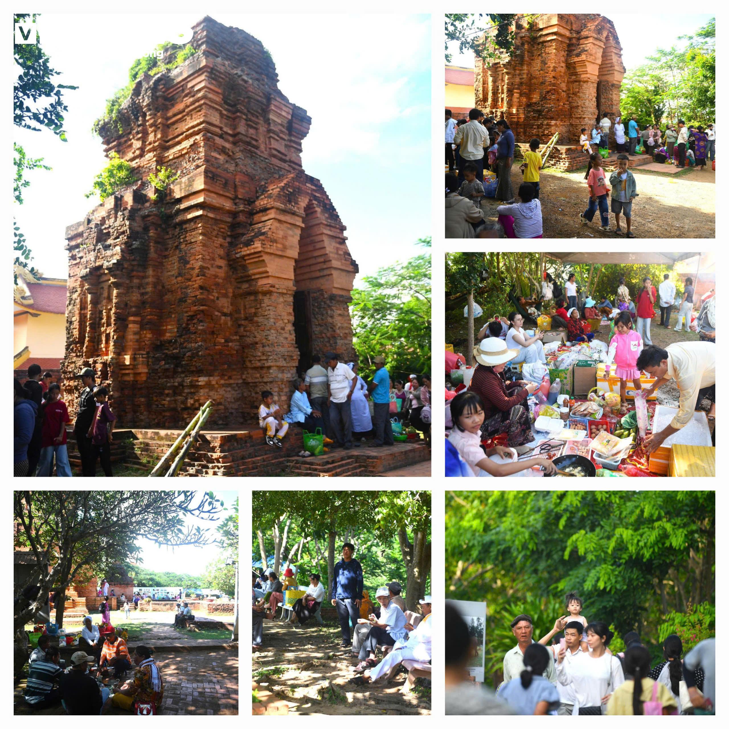 Đến dịp lễ này, hàng ngàn bà con đồng bào Chăm trên khắp tỉnh Lâm Đồng đổ về tháp thiêng để cúng bái tổ tiên, ông bà.