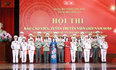 Đảng ủy Công an tỉnh bế mạc, trao giải Hội thi báo cáo viên, tuyên truyền viên giỏi năm 2026