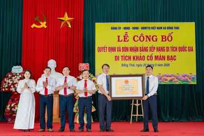 Ninh Bình: Đón nhận Bằng xếp hạng di tích quốc gia Di tích khảo cổ Mán Bạc