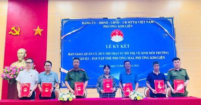 Phường Kim Liên tăng cường giải pháp về bảo đảm trật tự đô thị