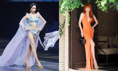 Choáng với loạt giày như cà kheo của Hoa hậu Hương Giang ở MGI All Stars