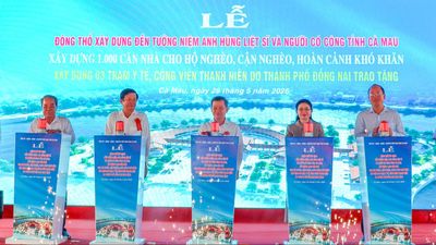 TP Đồng Nai vận động hỗ trợ Cà Mau 342 tỉ đồng xây dựng các công trình an sinh