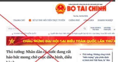 Cảnh báo tình trạng giả mạo Bộ Tài chính để lừa đảo trên mạng