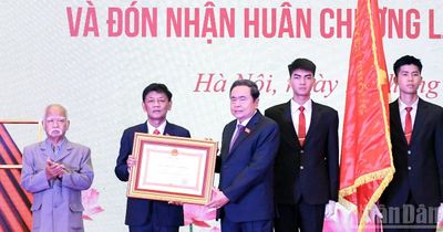 [Ảnh] Chủ tịch Quốc hội Trần Thanh Mẫn dự Lễ kỷ niệm 65 năm Ngày thành lập Hội đồng Dân tộc