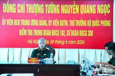 Thượng tướng Nguyễn Quang Ngọc làm việc với các đơn vị về công tác hậu cần