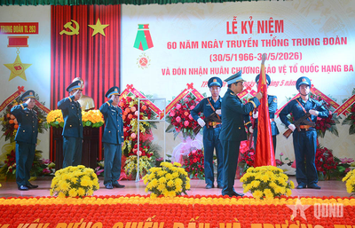 Trung đoàn 263 đón nhận Huân chương Bảo vệ Tổ quốc hạng Ba