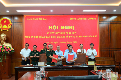 UBND tỉnh Gia Lai và Bộ tư lệnh Binh đoàn 15 ký Quy chế phối hợp hoạt động