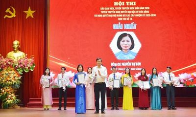 Bắc Ninh: Báo cáo viên Nguyễn Thị Thúy giành giải Nhất Cụm thi số 10