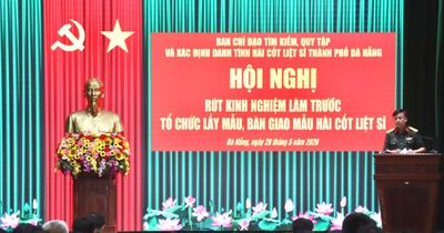 Đà Nẵng rút kinh nghiệm việc lấy mẫu, bàn giao hài cốt liệt sĩ