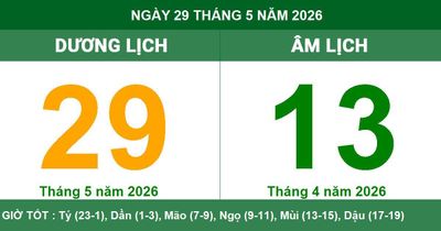Lịch Âm Dương ngày 29/05/2026: Ngày Quý Mão cát lợi cho khởi sự và cầu tài