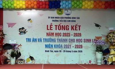 Xúc động lễ 'Tri ân và trưởng thành' cho học sinh của Trường Tiểu học Kim Đồng, phường Bình Tân