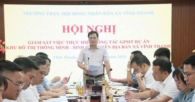 HĐND xã Vĩnh Thanh giám sát tiến độ giải phóng mặt bằng dự án Khu đô thị thông minh - sinh thái