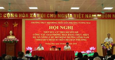 Dự án mở rộng đường Lĩnh Nam: Bàn giao mặt bằng chậm nhất vào 15-6