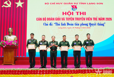 Bộ CHQS tỉnh Lạng Sơn tổ chức thi cán bộ đoàn giỏi và tuyên truyền viên trẻ năm 2026