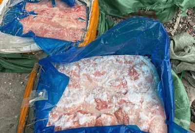 15 tấn bì lợn, xúc xích, thực phẩm đông lạnh bị thu giữ sau 1 tháng kiểm tra