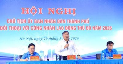 Chủ tịch UBND TP Hà Nội Vũ Đại Thắng gặp gỡ, đối thoại với công nhân lao động Thủ đô