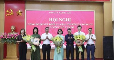 Xã Sóc Sơn công bố và trao quyết định về công tác cán bộ