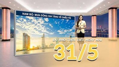 [Video] Dự báo thời tiết đêm nay và ngày mai ngày 31/5/2026: Bắc Bộ tăng nhiệt trở lại, Nam Bộ chiều tối mưa dông