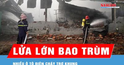 Gia Lai: Lửa lớn bao trùm khu xưởng, nhiều ô tô điện du lịch cháy trơ khung