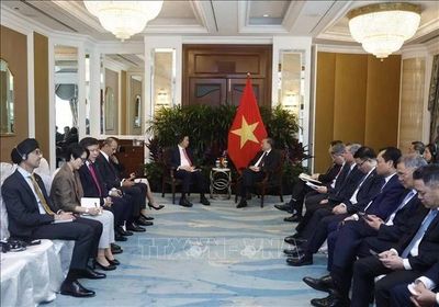 Tổng Bí thư, Chủ tịch nước Tô Lâm tiếp lãnh đạo một số doanh nghiệp lớn của Singapore