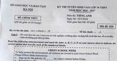 Đáp án môn tiếng Anh thi vào lớp 10 Hà Nội