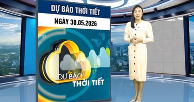 Bản tin thời tiết ngày 30/5: Hội tụ gió suy yếu, miền Bắc tạm hết mưa dông diện rộng