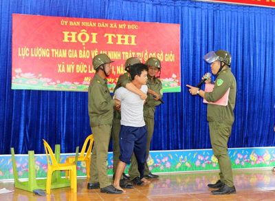 Xã Mỹ Đức tổ chức hội thi lực lượng tham gia bảo vệ an ninh, trật tự ở cơ sở giỏi năm 2026