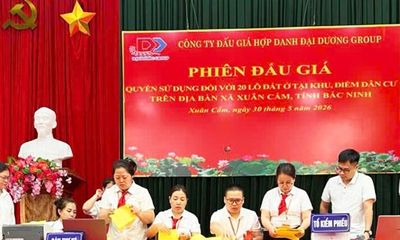 Bắc Ninh: 40 lô đất tại Xuân Cẩm, Hoàng Vân đấu giá thành công, giá trúng tăng cao