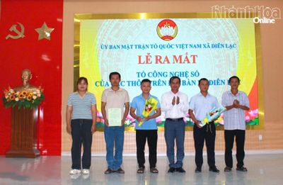 Mặt trận xã Diên Lạc ra mắt các mô hình công nghệ số