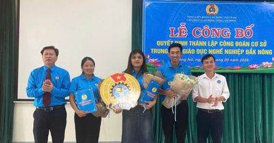 Liên đoàn Lao động tỉnh Lâm Đồng công bố quyết định thành lập công đoàn cơ sở